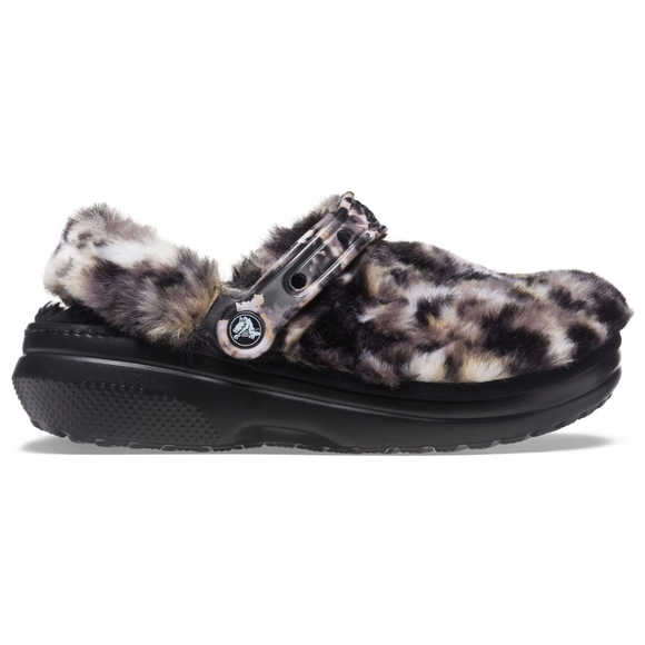 Crocs Classic Fur Clogs Sandals Animal Print NWT - Picture 10 of 10